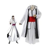 VIDOJI Anime Aizen Sousuke Kimono Cosplay Costume Halloween Party Uniforms Outfits,White-XXL