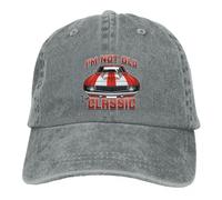 VIDOJI Baseball Cap Baseball Caps Retro Red Muscle Car Men Women Vintage Anguished Washed I'm Not Old I'm Classic Cap Snapback Cap