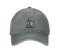VIDOJI Baseball Cap Classic Casual Templar Shield Cross Sword Knight Baseball Cap Vintage Distressed Cotton Armor Helmet Emblem Snapback Cap Outdoor Hats