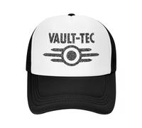 VIDOJI Baseball Cap Fallouts Nuclear Game Logo Mesh Baseball Caps Adult Hip-Hop Trucker Hat Video Game Hat Adjustable Polyester Trucker Cap Summer