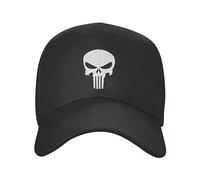VIDOJI Baseball Cap Fashion Unisex Punisher Skeleton Skull Baseball Cap Adult Adjustable Dad Hat Women Men Outdoor Summer Hats Spring Caps