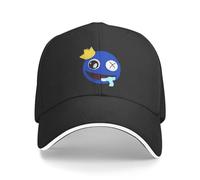 VIDOJI Baseball Cap Punk Cute Blue Rainbows Friend Play Gamer Baseball Cap Men Women Breathable Dad Hat Sports