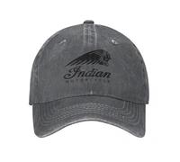 VIDOJI Hat Fashion Hip Hop Indian Motorcycles Logo Unisex Baseball Cap Racing Distressed Washed Cap Retro Outdoor Running Golf Sun Cap Birthday Gift