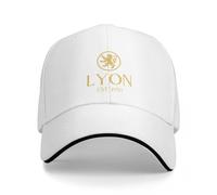 VIDOJI Unisex Baseball Cap Lyon Baseball Cap for Men and Women Fashionable Beach hat Gold Color
