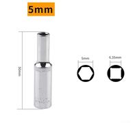 Vidonergy 1/4-inch Deep Socket Wrench Set, 11-Piece Chrome Vanadium Steel Hex Sockets (4-14 mm), Extra-Long Profile for Tight Spaces, Compatible with Standard(5mm)