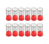 Vidonergy 10-Pack Air Compressor Foot Protector Seals for Pads Spring - Rubber & Brass Valve Core, Heat-Resistant Red Sealing Gaskets, 13.5 x 29 mm (0.53 x(SKU)