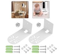 Vidonergy 2Pcs No-Drill Wall Mount Camera Bracket for Ring Pan-Tilt Indoor, Steel Ceiling Mount with Cable Management, 3.6 x 1.8 Inch, White