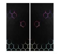 Vidonergy 2x Car B-Pillar Decal for Honeycomb Design Door Post Sticker, PET Material, 50cm x 25cm, for Vehicle Exterior Decoration(B)