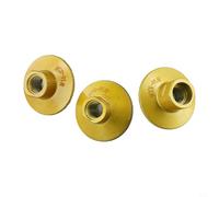 Vidonergy 3-Piece Brazed 50mm Grinding Wheel Set for Marble, Granite & Concrete - for M14 Thread, 45# / 60# / 100# Grit, Wet Use Only, Gold-Coated(SKU)