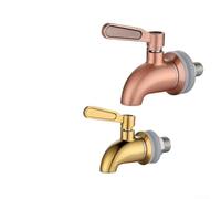 Vidonergy 304 Stainless Steel Beverage Tap Dispenser with Ball Valve for Wine Barrels, Water Kegs and Juice Containers, Mirror Gold or Brushed Rose Gold 16mm(Mirror gold（16mm）)
