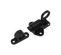Vidonergy Aluminum Alloy Gate Security Pull with Spring Loaded Bounce Latch Bolt Lock for Automatic Doors and Casement Installation, Black(Black)