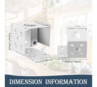 Vidonergy Blind Bracket for Blinds and Shades | White Mounting Bracket with End Cover | 2-Pack for Internal or External Installation