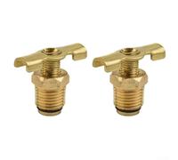 Vidonergy Brass 1/4" Drain Valve for Air Compressors - T-Handle Blowdown Cock, Room- Rated, Includes 2-Pack for Reliable Moisture Removal(SKU)