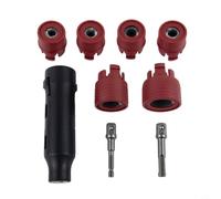 Vidonergy Car Wheel Stud Cleaner Tool 9PCS Set with Steel Brushes for Rust and Debris Removal, Compatible with Drill and Driver, Snap-in Design, 12-28mm Sizes Included
