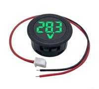 Vidonergy DC 4-100V Round Digital Voltmeter with LED Display, 1% Accuracy, 300ms Refresh Rate, Reverse Connection Protection for Industrial and Automotive Use(Green)