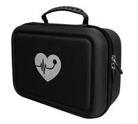 Vidonergy Hard Storage Bag Carrying Case | For Blood Pressure Monitor & Glucose Meter | Adjustable Dividers Waterproof Medication Bag Diabetes Kit Box | Case Only(Black)