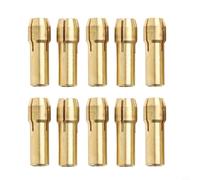 Vidonergy Mini Drill Collet Chuck Set for Rotary Tools - 10-Piece Brass Adapter with 4.2mm & 4.8mm Shafts, 0.5-3.2mm Clamping Range, Heat-Treated Copper, Gold(4.8mm)
