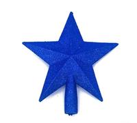 Vidonergy Multi-Color Glitter 6-Inch Christmas Tree Topper-Star | Plastic Holiday Ornament | for Festive Seasonal Celebration Trees | and Decorative Displays(blue)