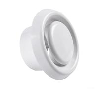 Vidonergy Plastic Round Ceiling Air Vent Cover with Adjustable Volume Control, 75-150mm White ABS Ceiling Ventilation Outlet for Bathroom, Kitchen, For HVAC(Φ150)