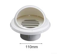 Vidonergy PVC Ceiling Air Vent Ducting Ventilation Exhaust Grille Cover Outlet Vent Cap, Weather-Resistant Round Roof Rain Shield for Chimney or Duct(110mm outlets)