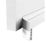 Vidonergy Silicone Door Bottom Seal Strip 1m TPE Draft Excluder Windproof and Soundproof Weather Stripping for Gaps up to 25mm For Easy to Install for Home(White)