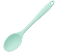 Vidonergy Silicone Slotted Spoon And Soup Spoon Set, High Temp Resistant Kitchen Utensils, Non-Slip Grip For Safe Food Contact, Baking Mixing Implement(Green Spoon)