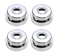Vidonergy Silver ABS Decorative Pipe Cover with Split Design and Buckle Closure for Easy Installation, Customisable Fit, and Concealing Gaps Around Water(Silver double)