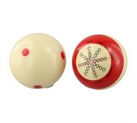 Vidonergy Standard Pool Cue Ball 2 Pack, 57.2mm Resin Billiards Training Ball with Red Dots for Angle and Spin Control, Smooth Scratch Resistant for Game Rooms For Bars