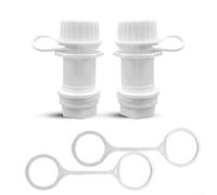 Vidonergy Threaded Drain Assembly Replacement for Igloo 50-165 QT Coolers with Leak-Proof Design and Tethered Cap, White PP Drain Kit with Gasket and Nut(2 sets)