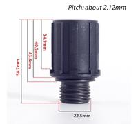 Vidonergy Two Perrin Flower Drum Replacement Part - Steel Bearing Base for 8/9/10/11 Speed Mountain For Bike Flywheels, Fixes Wheel Idling Skid Issues(black)