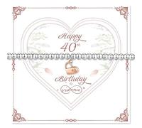 vidonio 40th Birthday Gifts for Women,Adjustable 925 Sterling Silver Bracelet with Rose Gold Heart Beaded Bracelet with Card Thoughtful Birthday Presents for Teen Girls,Friend,Sister,Daughter,Mum