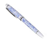 VIDOO 1 Piece Chinese Blue and White Porcelain Pattern Medium Nib Fountain Pen