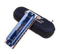 VIDOO 10 Hole Blues Harmonica Tone C Blue Color For Beginner-B