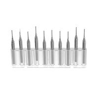 VIDOO 10pcs 0.8mm Tungsten Steel Milling Cutter Bits 3.175mm Shank End Mills