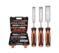 VIDOO 10PCS Wood Carving Chisel Set with 6pcs Premium Wood Chisel & Honing Guide/Heat-Treated 60 Cr-V/Sharpening Stone/Carpenter Pencils