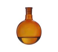VIDOO 3.3 Borosilicate Amber Glass Boiling Flask Round Bottom Single Neck Vessel Laboratory Heating Apparatus Gas Generator Distillation Flask with 19/26 Joint 5ml