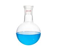 VIDOO 3.3 Borosilicate Glass Boiling Flask Round Bottom Single Neck Standard Taper Joint Distillation Flask Spherical Reaction Vessel, 24/29 2000ml
