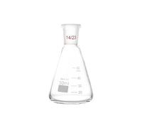 VIDOO 3.3 Borosilicate Glass Conical Flask Erlenmeyer with Joint Laboratory Conical Flask Science Glassware, 14/23 50ml