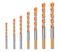 VIDOO 4/5/7/12/16PCS Tungsten Carbide Masonry Drill Bit Set 3-12mm for Metal Ceramic Tile Concrete Wood High Wear Resistance for Electric Drills-7Pcs
