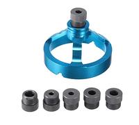 VIDOO 5/6/7/8/9/10mm Drill Guide Vertical Drilling Fixture Aluminum Alloy Straight Corner Round V Drill Punch Locator Woodworking Tool-Blue