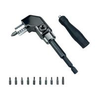 VIDOO 90 Degree Turning Universal Screwdriver Batch Head Corner Adapter with Hexagonal Interface for Hard-to-Reach Areas-Universal Screwdriver Bit + 10 PCS Bit
