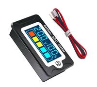 VIDOO Battery Capacity Tester Waterproof Digital LCD Voltmeter Voltage Indicator Meter 12V 24V 36V 48V 72V for Car-White