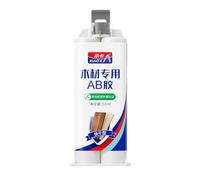 VIDOO Two Part Wood Epoxy XK-334, 50ml Clear Fast Setting AB Putty for Timber Jointing, Shock Proof Structural Hardwood Bonding Sealer