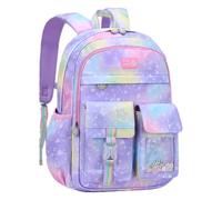 VIDOSCLA Cute Coloful Casual Daypack for Girls,Teens Elementary School Backpack,Primary Book Bags forTeens Gradient purple-L