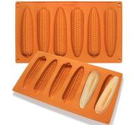 Vidotim Corn Stick Bread Pan, Silicone Corn Cob Bread Molds for Baking,Cornbread Pan for baking Golden Brown