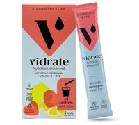 Vidrate Electrolytes Powder - Hydration Sachets Packed with Vitamins - Zero Sugar Rehydration Sachet, No Artificial Sweeteners, Preservatives - Strawberry & Lime Small Pack, 8 Sachets