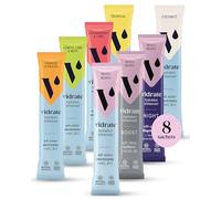 Vidrate Electrolytes Powder - Hydration Sachets Packed with Vitamins - Zero Sugar Rehydration Sachet with No Artificial Sweeteners & Preservatives - Mixed Berry Variety Pack, 8 Electrolytes Sachets