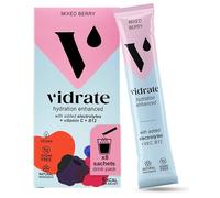 Vidrate Electrolytes Powder, Mixed Berry, 8 Sachets | Hydration Sachets, Zero Sugar, Vitamins & Minerals, No Artificial Sweeteners or Preservatives, Low-Calorie, Gluten Free