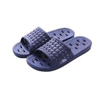 VIDSID Quick Dry Shower Slippers for Men and Women Non Slip Lightweight Open Toe Travel Friendly Breathable Bathroom Indoor Outdoor, navy, 9.5-10 Women/8-9 Men