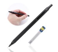 Vidsmow Mechanical Pencil 0.7mm,Professional Drafting Pencil with Metal Knurled Grip, Fixed Sleeve, Lead Indicator, Lightweight Plastic Body Precision Writing and Drawing Tool